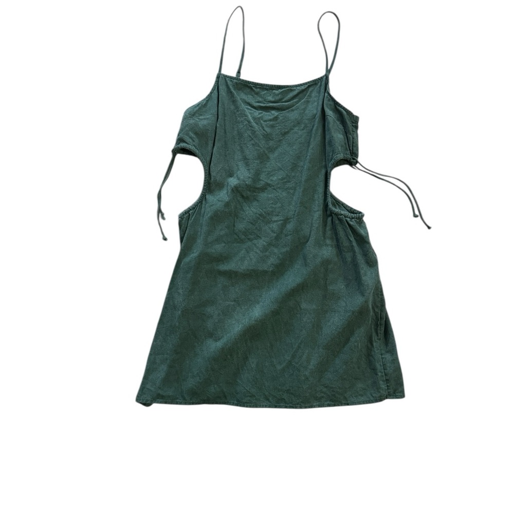 Aerie Mini Green Sleeveless Dress with Side Cutouts